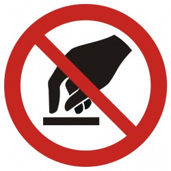 Znak: Nie dotykać